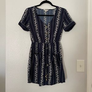 Blush Blue Mini Dress. Small.